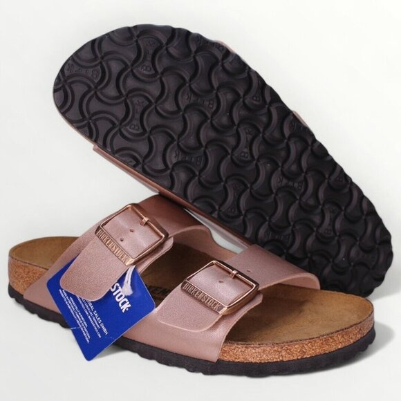 Birkenstock Arizona Birko-Flor (Copper) Women's Sandals 1023942 Size 39/US 8.0 - Picture 6 of 13